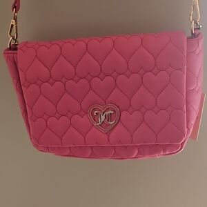 Juicy Couture Pink Quilted Heart Shoulder Bag
